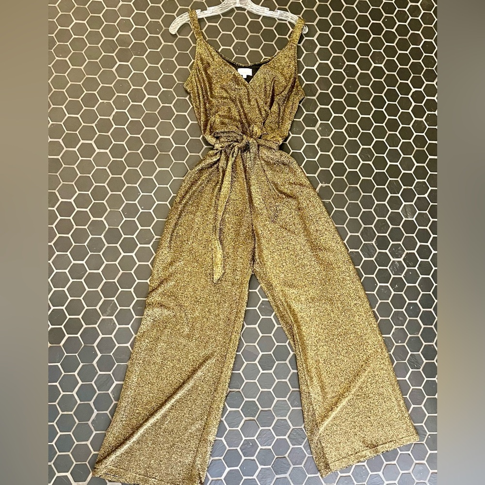 Heartloom Shimmering Gold Jumpsuit